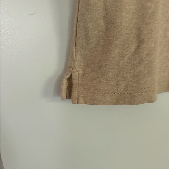 LL Bean 100% cotton 3/4 sleeve, short tunic. Creamy beige color. EUC. Size L - Picture 6 of 7